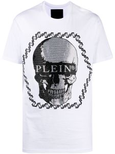 Philipp Plein pull à ornements en cristal - Blanc