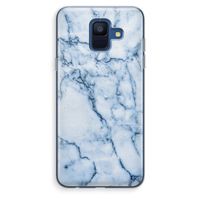 Blauw marmer: Samsung Galaxy A6 (2018) Transparant Hoesje