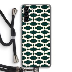Moroccan tiles: Samsung Galaxy S21 Plus Transparant Hoesje met koord