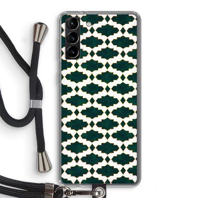 Moroccan tiles: Samsung Galaxy S21 Plus Transparant Hoesje met koord