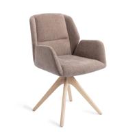 Jesper Home Eetkamerstoel 'Myoko' Revolve Oak Bleach, kleur Greystones