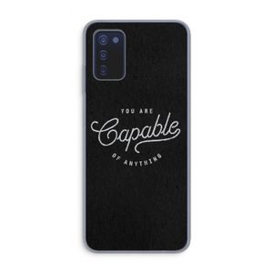 Capable: Samsung Galaxy A03s Transparant Hoesje
