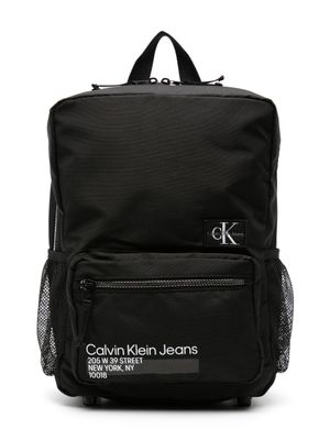 Calvin Klein Kids sac à dos à logo imprimé - Noir