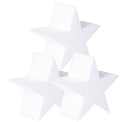 Piepschuim vormen sterren - 3x - 40 x 5 cm - hobby/knutselmateriaal - Kerst sterren maken