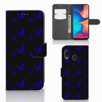 Samsung Galaxy A30 Telefoon Hoesje Vlinder Patroon