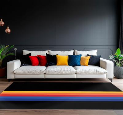 Minimalist Accent strepen vinyl tapijt