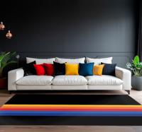 Minimalist Accent strepen vinyl tapijt