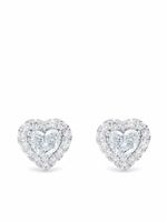 DE BEERS puces d'oreilles Aura en or blanc 18ct pavées de diamants - Argent