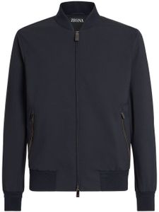 Zegna veste bomber à fermeture zippée - Bleu