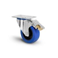 Adam Hall 372101 Zwenkwiel 100 mm met A/B-rem blauw