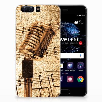 Huawei P10 | Siliconen hoesje | met foto Bladmuziek