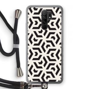 Crazy pattern: Xiaomi Redmi 9 Transparant Hoesje met koord