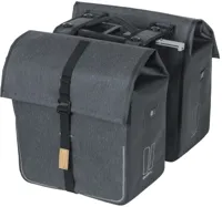 Dubbele fietstas Basil Urban Dry MIK 50 liter - charcoal melee