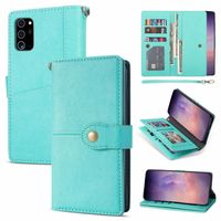 iPhone SE 2022 hoesje - Bookcase - Pasjeshouder - Portemonnee - Luxe - Kunstleer - Turquoise - thumbnail