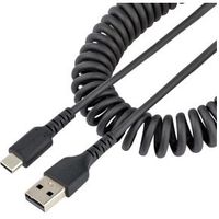 StarTech.com 1m USB A naar C Laadkabel, Zwart, Robuuste Fast Charge & Sync Spiraalkabel, Hoogwaardig StarTech.com 1m USB A naar C Laadkabel, Zwart, Robuuste Fast Charge & Sync Spiraalkabel, Hoogwaardig
