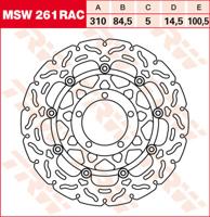 TRW Remschijf, remschijven voor de moto, MSW261RAC