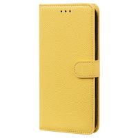 Samsung Galaxy S10 hoesje - Bookcase - Koord - Pasjeshouder - Portemonnee - Camerabescherming - Kunstleer - Geel