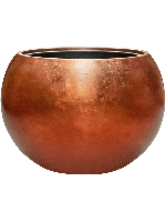 Baq Metallic Silver leaf Globe Matt Copper (met inzetbak) 60x43cm
