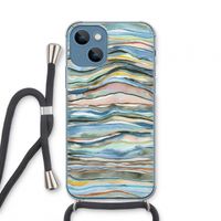 Watercolor Agate: iPhone 13 mini Transparant Hoesje met koord