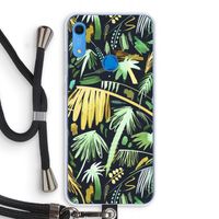 Tropical Palms Dark: Huawei Y6s Transparant Hoesje met koord