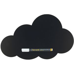 Zwart wolk krijtbord 30 cm inclusief stift   -