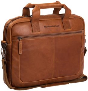 Chesterfield Laptoptas cognac, Effen