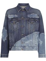 Dolce & Gabbana veste en jean à design bicolore - Bleu - thumbnail