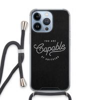 Capable: iPhone 13 Pro Transparant Hoesje met koord