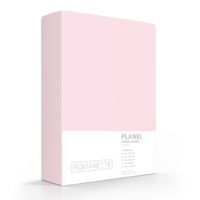 Flanellen Hoeslaken Roze Romanette-200 x 200 cm - thumbnail