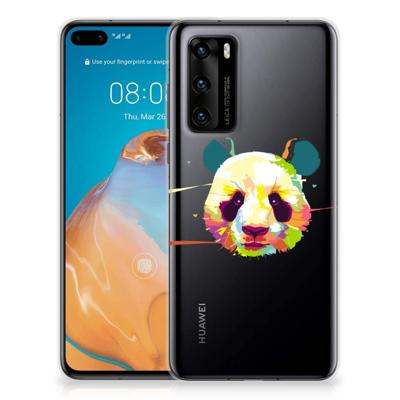 Huawei P40 Telefoonhoesje met Naam Panda Color Huawei P40 Telefoonhoesje met Naam Panda Color