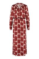 Pleun viscose dress - stone red/baby pink - 06956