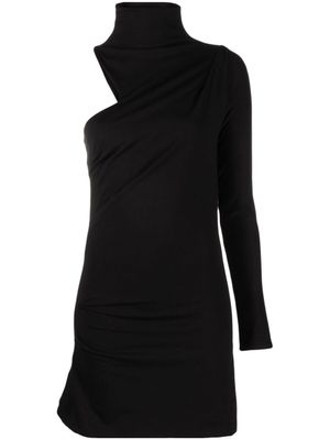 FEBEN robe courte Dali drapée - Noir