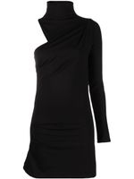 FEBEN robe courte Dali drapée - Noir