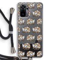 Slapende poes: Xiaomi Redmi Note 10 Pro Transparant Hoesje met koord