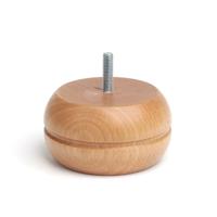 Voeten Rei 459 Rond Natuurlijk Hout Klassiek (Ø 9 x 5 cm)