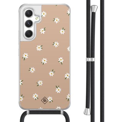 Samsung Galaxy A54 hoesje met koord - Sweet daisies