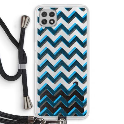 Onderbroken lijn: Samsung Galaxy A22 4G Transparant Hoesje met koord