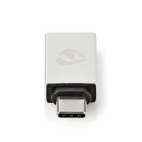 Nedis CCTB60915AL tussenstuk voor kabels USB Type-C Male USB A Female Aluminium - thumbnail