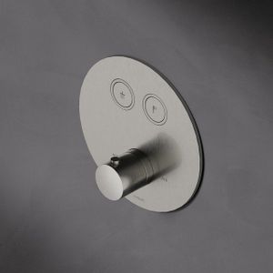 Hotbath Cobber Inbouwthermostaat met 2 pushbuttons rond chroom HBPB009 / PB009EXTCR