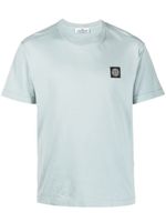 Stone Island t-shirt à patch logo - Bleu - thumbnail