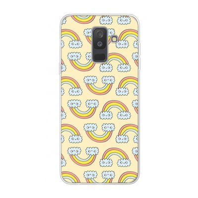 Regenboog: Samsung Galaxy A6 Plus (2018) Transparant Hoesje