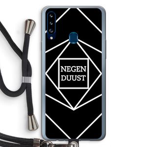 Negenduust geometrisch: Samsung Galaxy A20s Transparant Hoesje met koord