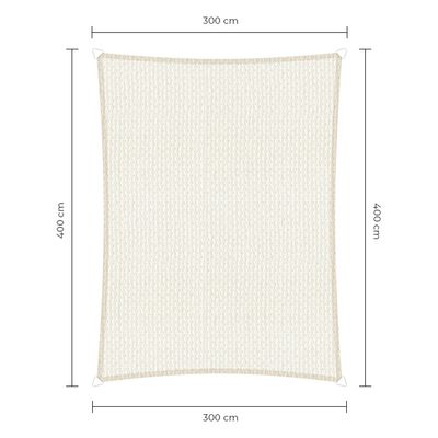 Sunfighter Schaduwdoek Rechthoek wit 3x4m.