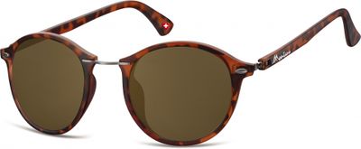 Montana zonnebril unisex panto gevlamd bruin (S22)