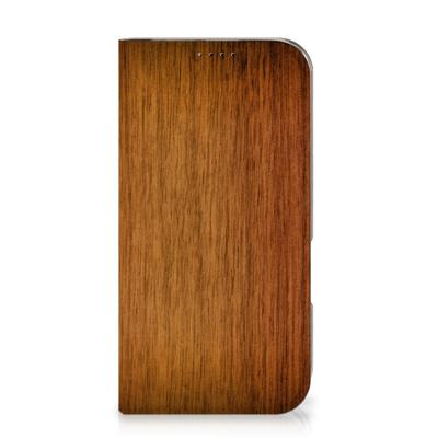 iPhone 16 Book | Wallet Case | Donker Hout
