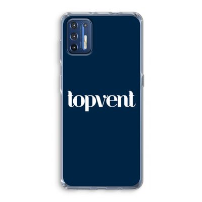 Topvent Navy: Motorola Moto G9 Plus Transparant Hoesje