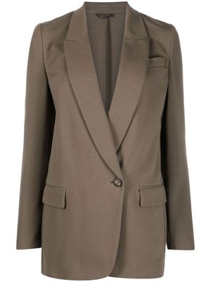 Brunello Cucinelli blazer à simple boutonnage - Vert