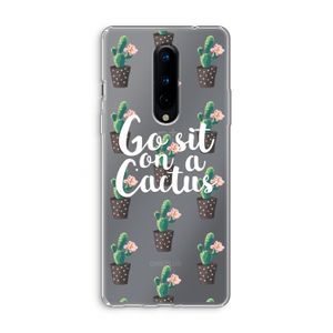 Cactus quote: OnePlus 8 Transparant Hoesje