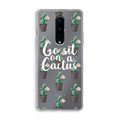 Cactus quote: OnePlus 8 Transparant Hoesje