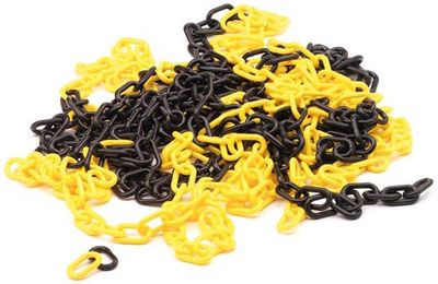 Perel signalisatieketting 10 meter geel/zwart Perel signalisatieketting 10 meter geel/zwart
